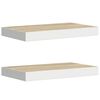 vidaXL 2 db t&ouml;lgysz&iacute;nű &eacute;s feh&eacute;r MDF lebegő fali polc 40 x 23 x 3,8 cm