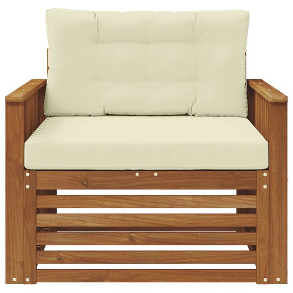 vidaXL K&uuml;lt&eacute;ri kanap&eacute; szett T&ouml;m&ouml;r ak&aacute;cfa &eacute;s poli&eacute;szter Term&eacute;szetes