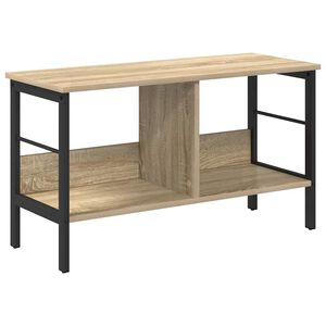 vidaXL K&ouml;nyvespolc 2 szintes 82 x 32 x 47 cm Szerelt Fa Sonoma t&ouml;lgy