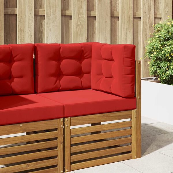 vidaXL K&uuml;lt&eacute;ri kanap&eacute; p&aacute;rna 3 pcs Piros Poli&eacute;szter