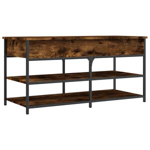vidaXL f&uuml;st&ouml;s t&ouml;lgy sz&iacute;nű szerelt fa cipőt&aacute;rol&oacute; pad 100 x 42,5 x 50 cm