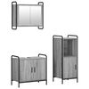 vidaXL F&uuml;rdőszobai Szekr&eacute;ny Szett 3 db Sz&uuml;rke Sonoma 40 x 36 x 99,5 cm