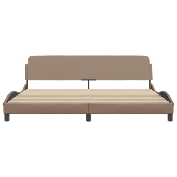 vidaXL cappuccino sz&iacute;nű műbőr &aacute;gykeret Dover 200x200 cm