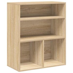 vidaXL k&ouml;nyvszekr&eacute;ny sonoma sz&iacute;nű 60x30x71,5 cm szerelt fa