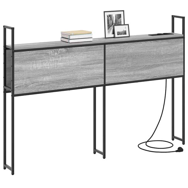 vidaXL T&aacute;rol&oacute;s Fejt&aacute;mla T&ouml;ltő &Aacute;llom&aacute;ssal Sz&uuml;rke sonoma Faanyag