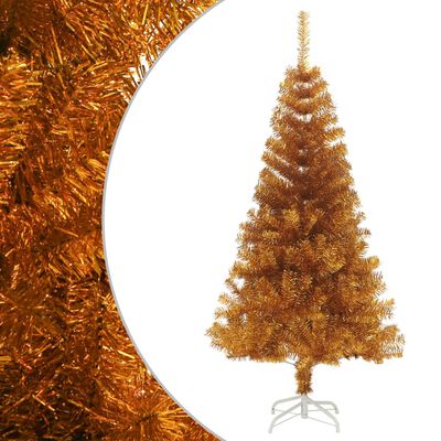 vidaXL aranyszínű PET műkarácsonyfa állvánnyal 150 cm