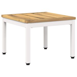 vidaXL Doh&aacute;nyz&oacute;asztal Feh&eacute;r 49 x 48,5 x 36 cm T&ouml;m&ouml;r Ak&aacute;cfa