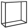 vidaXL feh&eacute;r edzett &uuml;veg t&aacute;lal&oacute;asztal 80 x 35 x 75 cm