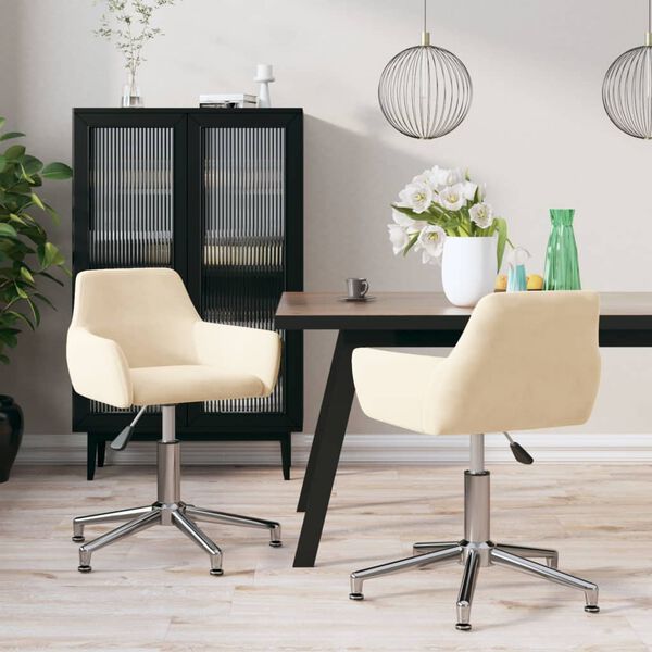 vidaXL 2 db kr&eacute;msz&iacute;nű b&aacute;rsony forg&oacute; &eacute;tkezősz&eacute;k