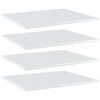vidaXL 4 db magasf&eacute;nyű feh&eacute;r szerelt fa k&ouml;nyvespolc 60 x 50 x 1,5 cm