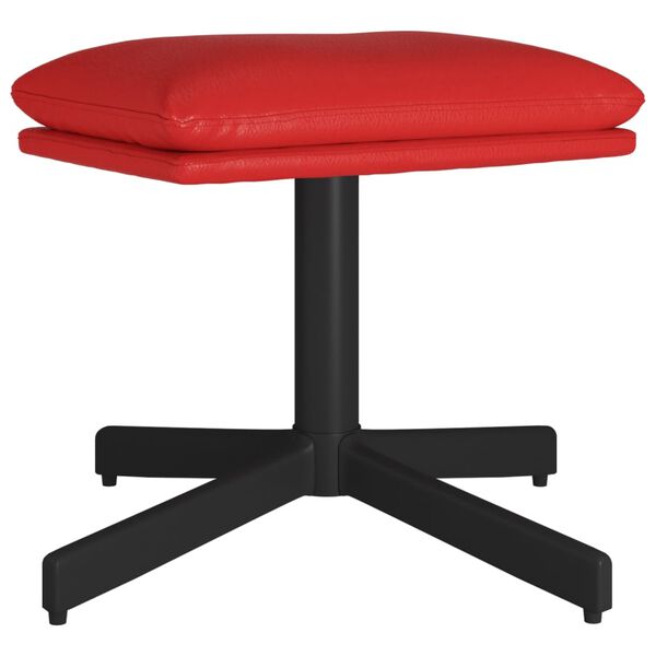 vidaXL bordó műbőr lábzsámoly 60x60x36 cm