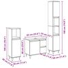 vidaXL Fürdőszoba bútor szett 3 pcs Fekete tölgy 30 x 30 x 190 cm