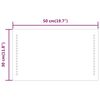 vidaXL LED-es f&uuml;rdőszobat&uuml;k&ouml;r 30 x 50 cm