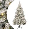 vidaXL Mű kar&aacute;csonyfa 180 cm 300 LED Meleg feh&eacute;r PVC &eacute;s Ac&eacute;l