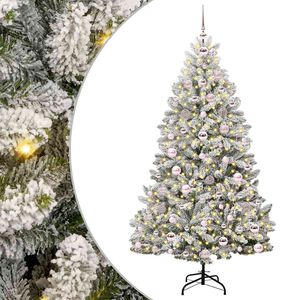 vidaXL Mű kar&aacute;csonyfa 180 cm 300 LED Meleg feh&eacute;r PVC &eacute;s Ac&eacute;l