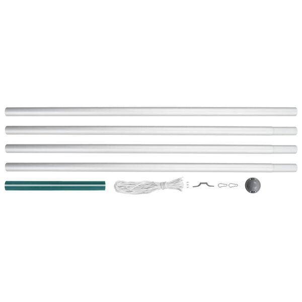 vidaXL többrészes alumínium zászlórúd 6,2 m