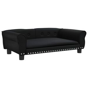 vidaXL fekete műbőr kutya&aacute;gy 95x55x30 cm