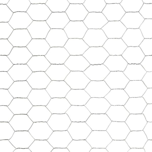 vidaXL ezüst horganyzott acél csirkeháló drótkerítés 25 x 1,5 m