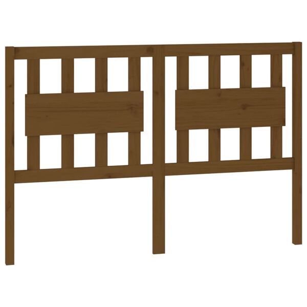 vidaXL mézbarna tömör fenyőfa ágyfejtámla 145,5 x 4 x 100 cm