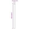 vidaXL Ker&iacute;t&eacute;soszlop 12 pcs Sz&uuml;rke 60 cm Porsz&oacute;rt Ac&eacute;l