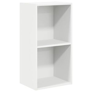 vidaXL feh&eacute;r szerelt fa k&ouml;nyvespolc 40x30x76,5 cm