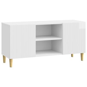vidaXL TV szekr&eacute;ny 102 x 34,5 x 50 cm Magasf&eacute;nyű Feh&eacute;r Szerelt Fa