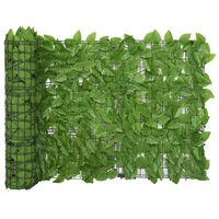 vidaXL zöld leveles erkélyparaván 400 x 75 cm