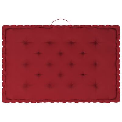 vidaXL 7 db burgundi vörös pamut raklapbútor-padlópárna