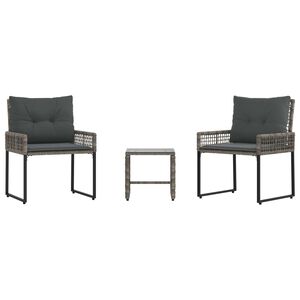 vidaXL K&uuml;lt&eacute;ri B&uacute;tor Szett p&aacute;rn&aacute;val 3 pcs Sz&uuml;rke
