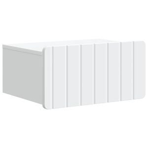 vidaXL Fali &eacute;jjeli szekr&eacute;ny fi&oacute;kkal Feh&eacute;r 49 x 34,5 x 24 cm Szerelt Fa
