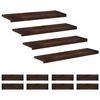 vidaXL L&eacute;pcsőszőnyegek 12 db 100 x 30 x 2 cm S&ouml;t&eacute;t Barna T&ouml;m&ouml;r b&uuml;kkfa