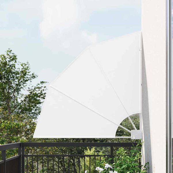 vidaXL Erkély adatvédelmi képernyő Fehér 115 x 115 cm szövet