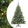 vidaXL Mű kar&aacute;csonyfa 150 LED-del &aacute;llv&aacute;nnyal Z&ouml;ld 120 cm PE &eacute;s PVC