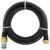 vidaXL fekete PVC sz&iacute;v&oacute;t&ouml;mlő s&aacute;rgar&eacute;z csatlakoz&oacute;kkal 1,1" 4 m