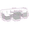 vidaXL 10 részes bézs polyrattan akácfa kerti ülőgarnitúra párnával