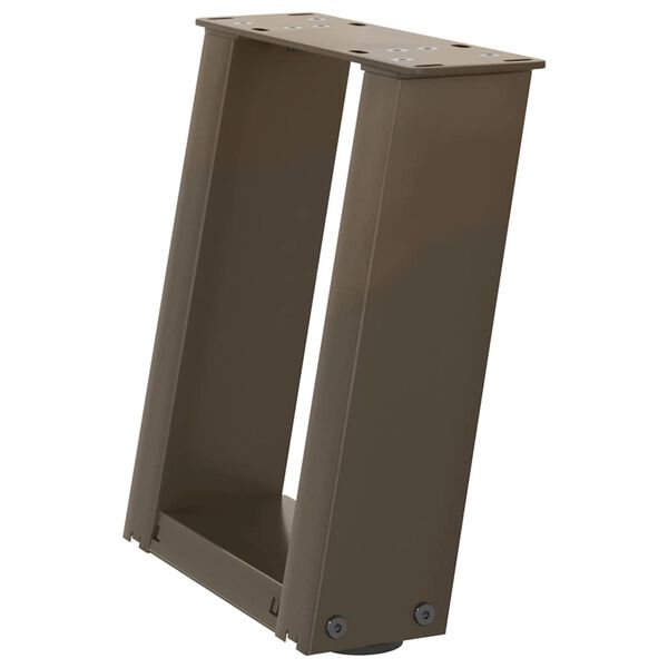 vidaXL 2 db U alak&uacute; nat&uacute;r ac&eacute;l doh&aacute;nyz&oacute;asztal l&aacute;b 30x(30-31) cm