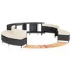 vidaXL fekete polyrattan &eacute;s t&ouml;m&ouml;r ak&aacute;cfa jakuzzi-keret