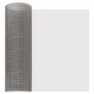 vidaXL H&aacute;l&oacute;s K&eacute;pernyő 40 x 200 cm 3 Mesh Rozsdamentes ac&eacute;l 201 Ez&uuml;st