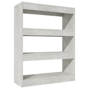 vidaXL betonsz&uuml;rke k&ouml;nyvszekr&eacute;ny/t&eacute;relv&aacute;laszt&oacute; 80 x 30 x 103 cm