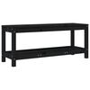 vidaXL fekete t&ouml;m&ouml;r fenyőfa kerti pad 108x35x45 cm