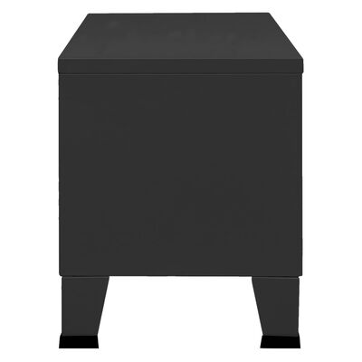 vidaXL fekete fém ipari stílusú TV-szekrény 105 x 35 x 42 cm