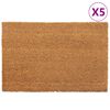 vidaXL 5 db term&eacute;szetes sz&iacute;nű rojtos k&oacute;kuszrost l&aacute;bt&ouml;rlő 40 x 60 cm