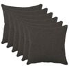 vidaXL P&aacute;rna huzat 6 pcs HEERLEN S&ouml;t&eacute;tsz&uuml;rke 30 x 30 cm Boucl&eacute;