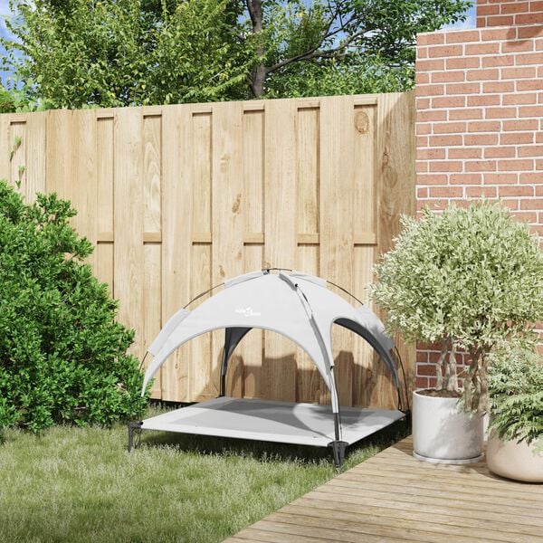 vidaXL Kutyafekhely Ez&uuml;st Sz&uuml;rke 104 x 86 x 84,5 cm Ac&eacute;l