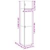 vidaXL betonszürke szerelt fa vékony tárolószekrény 45 x 42,5 x 225 cm
