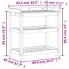 vidaXL impregn&aacute;lt fenyőfa &uuml;ltetőasztal polcokkal 82,5 x 45 x 86,5 cm