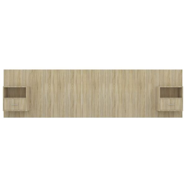 vidaXL sonoma t&ouml;lgy sz&iacute;nű szerelt fa &aacute;gyfejt&aacute;mla szekr&eacute;nyekkel