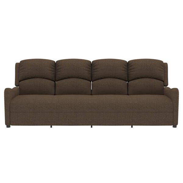 vidaXL 4 személyes barna szövet dönthető masszázsfotel