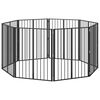 vidaXL Kutya Kapu 8 pcs Fekete 80 x 100 cm Horganyzott ac&eacute;l