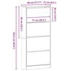 vidaXL Cipőszekr&eacute;ny polcokkal &Ouml;reg fa 80 x 21 x 163,5 cm Faanyag